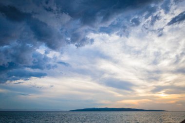 Yazın Adriyatik deniz manzarası