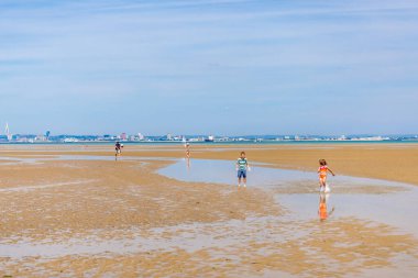 Low tide at the isle of Wight, Ryde clipart
