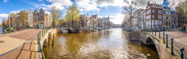 Amsterdam, Hollanda 'nın sabah manzarası