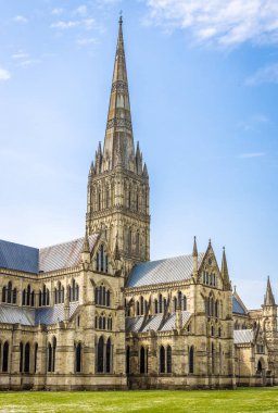 Güneşli bir günde Salisbury Katedrali
