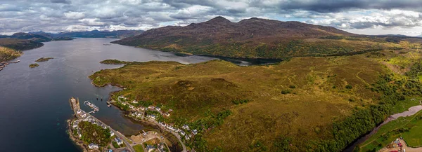 Вид Повітря Село Кілейкін Острів Скай Внутрішніх Гебридах Шотландія Велика — стокове фото