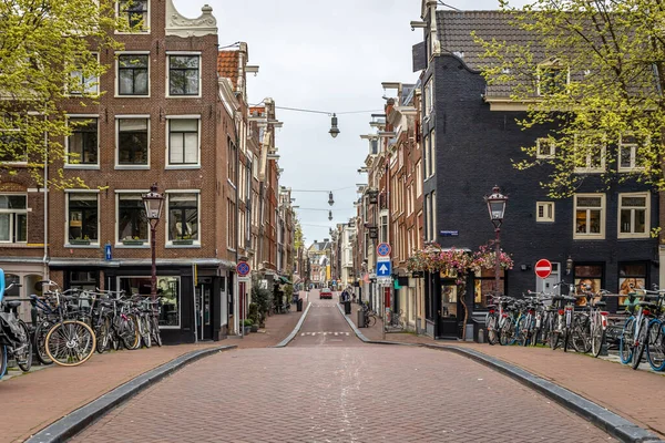 Amsterdam Hollanda Nın Sabah Manzarası — Stok fotoğraf