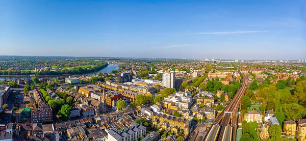 Vista Aérea Hammersmith Por Mañana Londres Reino Unido —  Fotos de Stock