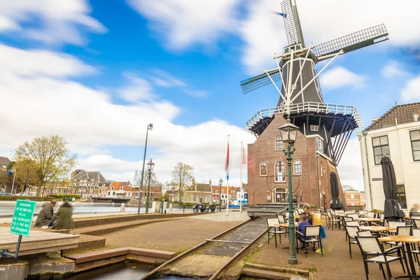 Klassisches Windrad Haarlem Niederlande — Stockfoto