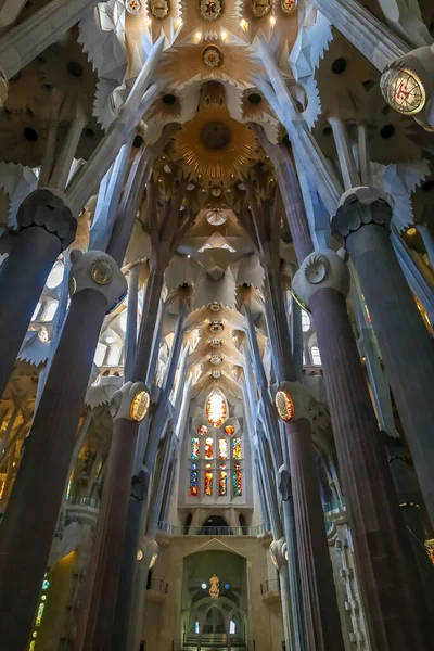 Interior View Sagrada Familia Barcelona — Φωτογραφία Αρχείου