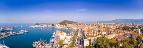 Luchtfoto Van Split Kroatië — Stockfoto