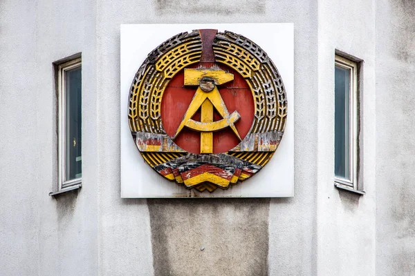 Logo Ddr Východním Berlíně — Stock fotografie