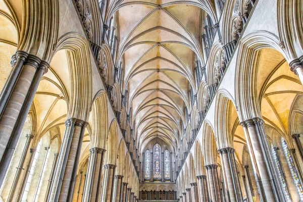 Interior Catedral Salisbury — Foto de Stock