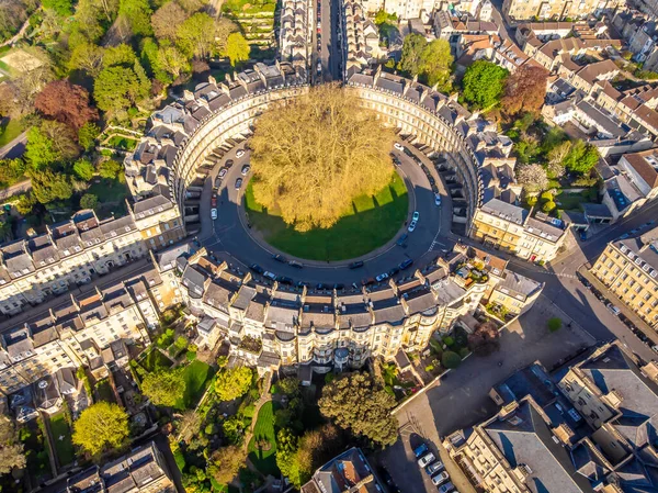 Luftaufnahme Des Berühmten Zirkusgebäudes Bath England — Stockfoto