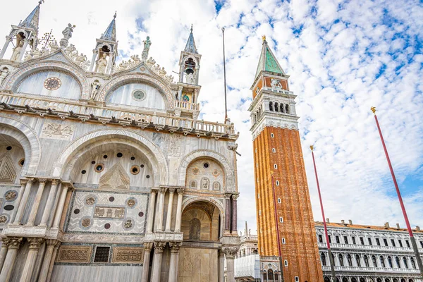 Campanile San Marco Venedik Talya Güneşli Bir Günde — Stok fotoğraf