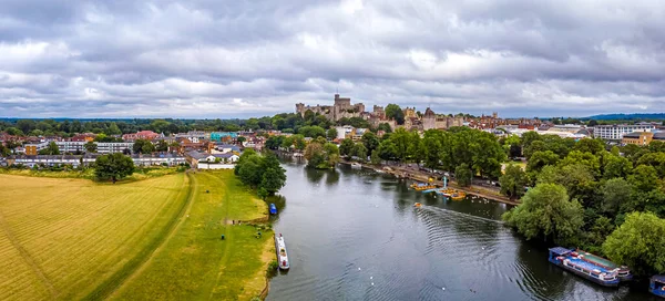 Windsor Kalesinin Thames Nehrinin Hava Görüntüsü Ngiltere — Stok fotoğraf