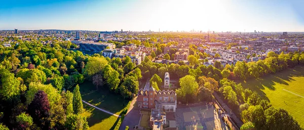 Vista Aérea Parque Holland Pela Manhã Londres Reino Unido — Fotografia de Stock