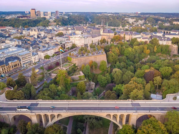 Vista Aérea Ciudad Luxemburgo —  Fotos de Stock