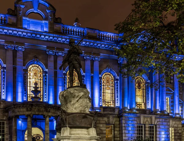 Hôtel Ville Belfast Dans Nuit Royaume Uni — Photo