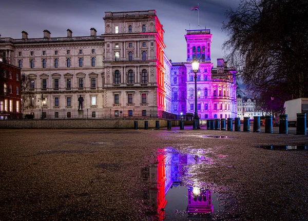 Edificios Londres Iluminados Para Brexit Reino Unido — Foto de Stock