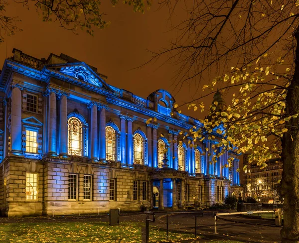 Ayuntamiento Belfast Noche Reino Unido —  Fotos de Stock