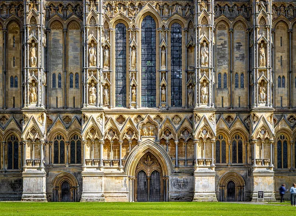 Vista Catedral Wells Encuentra Wells Somerset Inglaterra Reino Unido — Foto de Stock