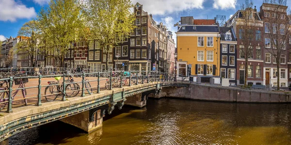 Amsterdam Hollanda Nın Sabah Manzarası — Stok fotoğraf