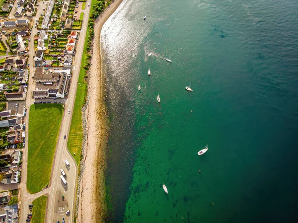 Vista Aérea Aldeia Kyleakin Ilha Skye Nas Hébridas Internas Escócia — Fotografia de Stock