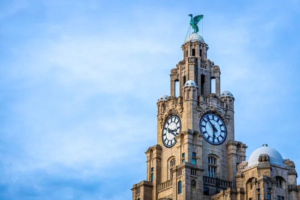 Vista Royal Liver Building Inglaterra — Fotografia de Stock