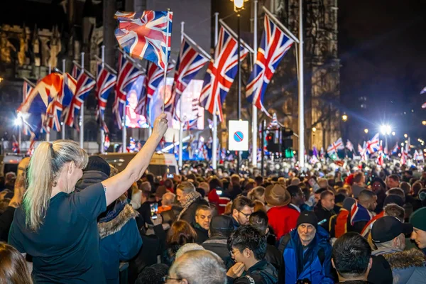 ロンドンの議会広場でのブレグジットのお祝い — ストック写真