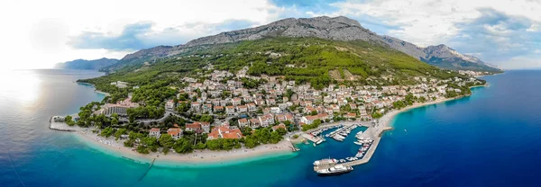 Luchtfoto Van Brela Zomer Kroatië — Stockfoto