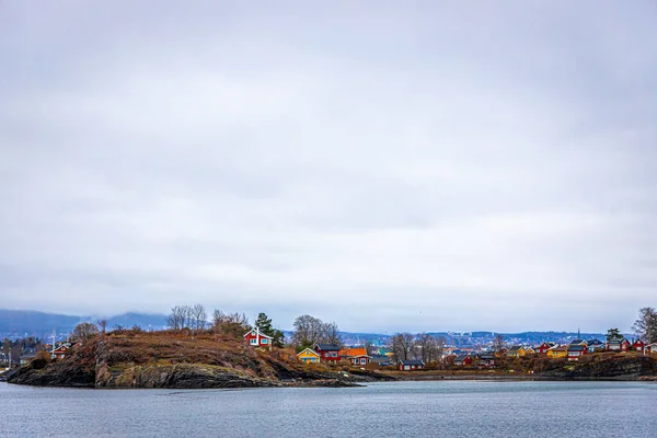 Pohled Fjord Osla Norsku — Stock fotografie