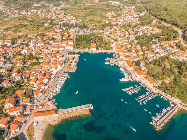 Aerial View Jelsa Croatia — Stock Photo, Image