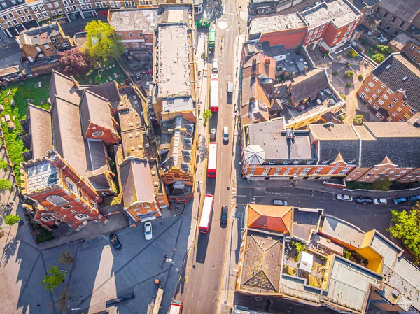 Vista Aérea Ciudad Acton Suburbio Por Mañana Reino Unido —  Fotos de Stock