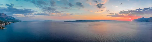 Yazın Adriyatik Denizi Nde Gün Batımı — Stok fotoğraf