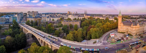 Luchtfoto Van Stad Luxemburg — Stockfoto