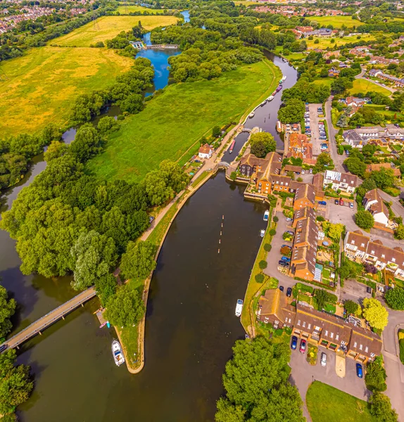 Luchtfoto Van Theems Bij Sandford — Stockfoto