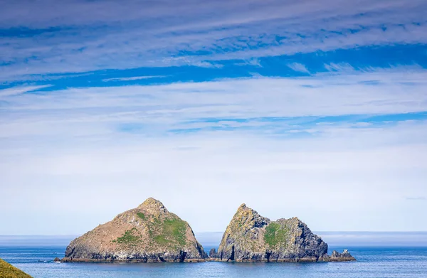 Rocas Gaviota Día Soleado Hollywell Bay Cornwall Reino Unido — Foto de Stock