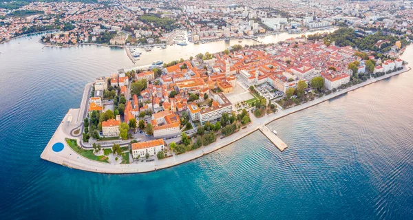 Letecký Pohled Zadar Létě Chorvatsko — Stock fotografie