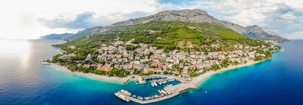 Luchtfoto Van Brela Zomer Kroatië — Stockfoto
