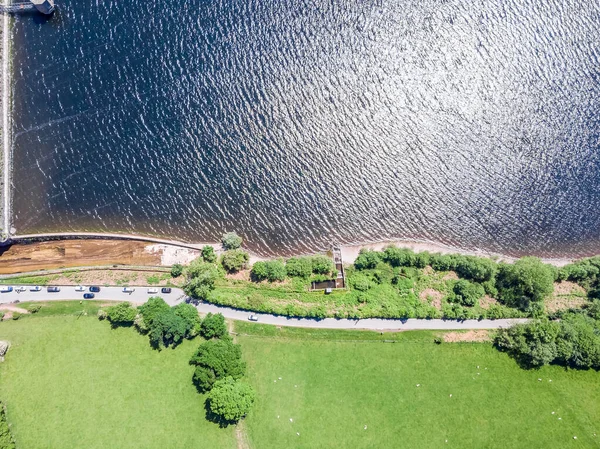 Luftaufnahme Des Sees Naturpark Brecon Beacons Wales — Stockfoto