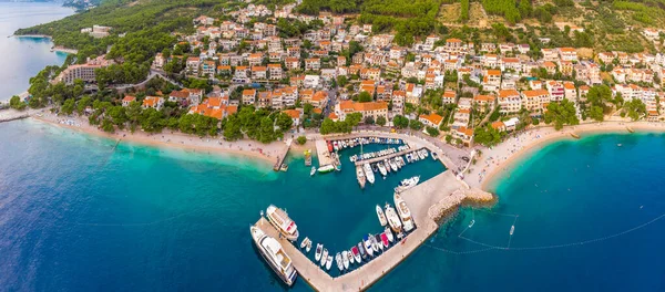 Luchtfoto Van Brela Zomer Kroatië — Stockfoto