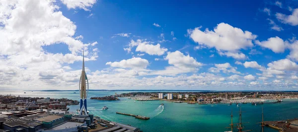 Letecký Pohled Portsmouth Letním Dni Velká Británie — Stock fotografie