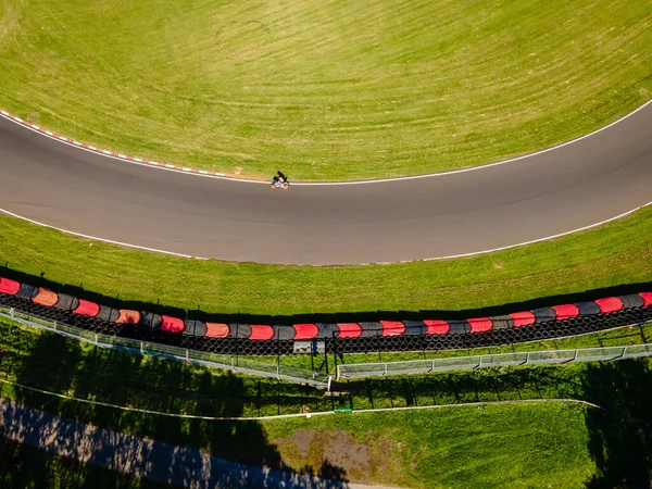 Luchtfoto Van Moto Racing Het Engelse Platteland — Stockfoto