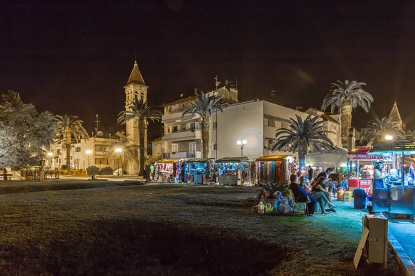 Nachtzicht Oude Stad Trogir — Stockfoto