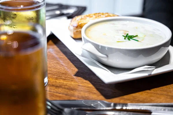 Traditional Scottish Cullen Skink as served in Highlands, UK — Stock Image Traditional Scottish Cullen Skink Served Highlands Royalty Free Stock Images