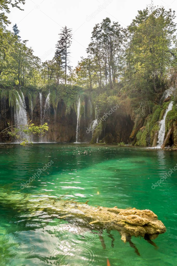 View of Plitvice lakes in Croatia
