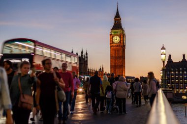 Westminster Köprüsü, Londra 'da akşam