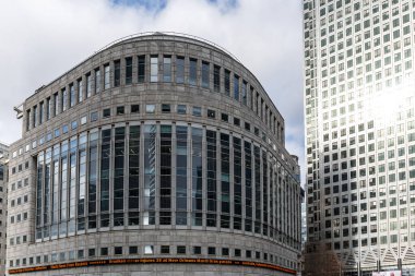 Canary Wharf, Londra 'da gökdelen arka planı