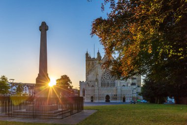 Exeter 'in Eski Merkezinde Seyahat (Devon), İngiltere