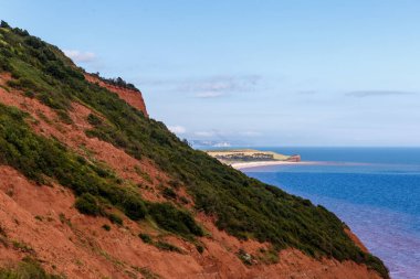 Jurassic sahil kıyısı (Devon), İngiltere 'de seyahat