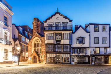 Exeter 'in Eski Merkezinde Seyahat (Devon), İngiltere