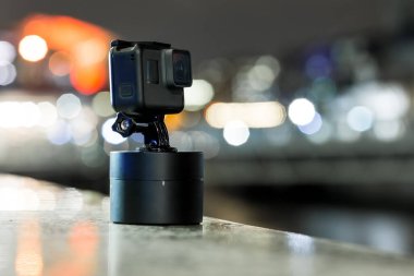 Londra, İngiltere 'de aksiyon kamerasında çekim zamanı