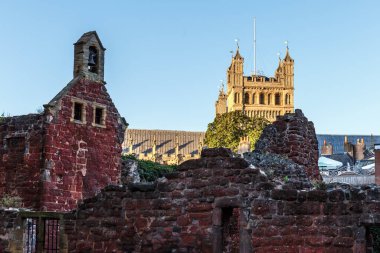 Exeter 'in Eski Merkezinde Seyahat (Devon), İngiltere