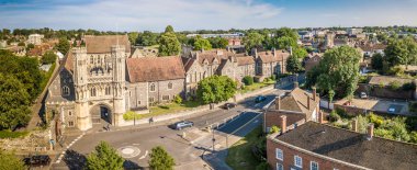 Canterbury Manzarası Yazın Kent, İngiltere